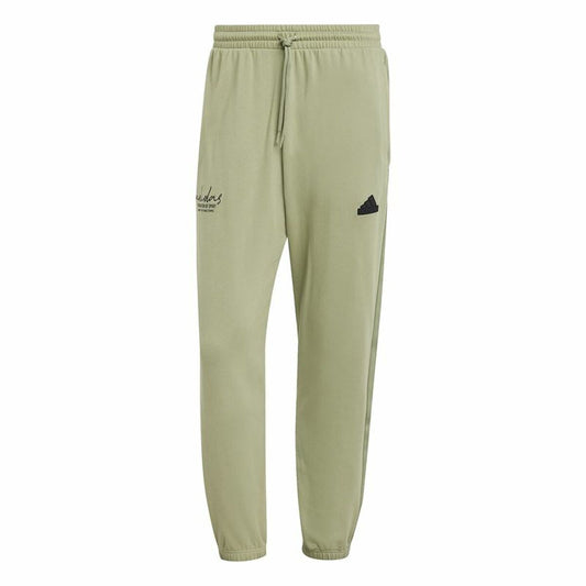 Long Sports Trousers Adidas Brand Love French Terry Green Men - Le schmidt