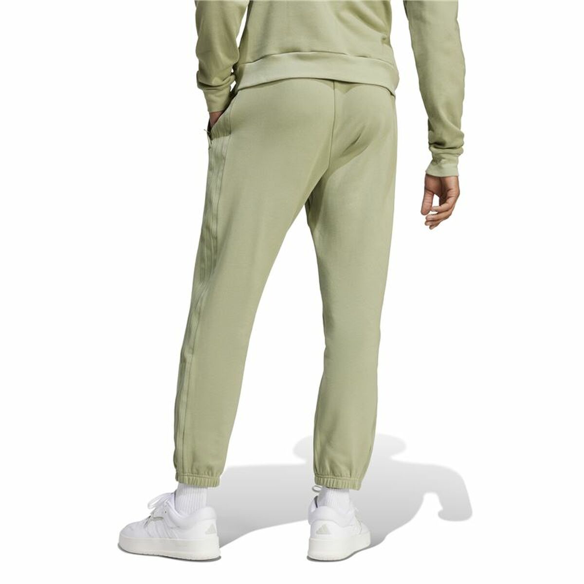 Long Sports Trousers Adidas Brand Love French Terry Green Men - Le schmidt