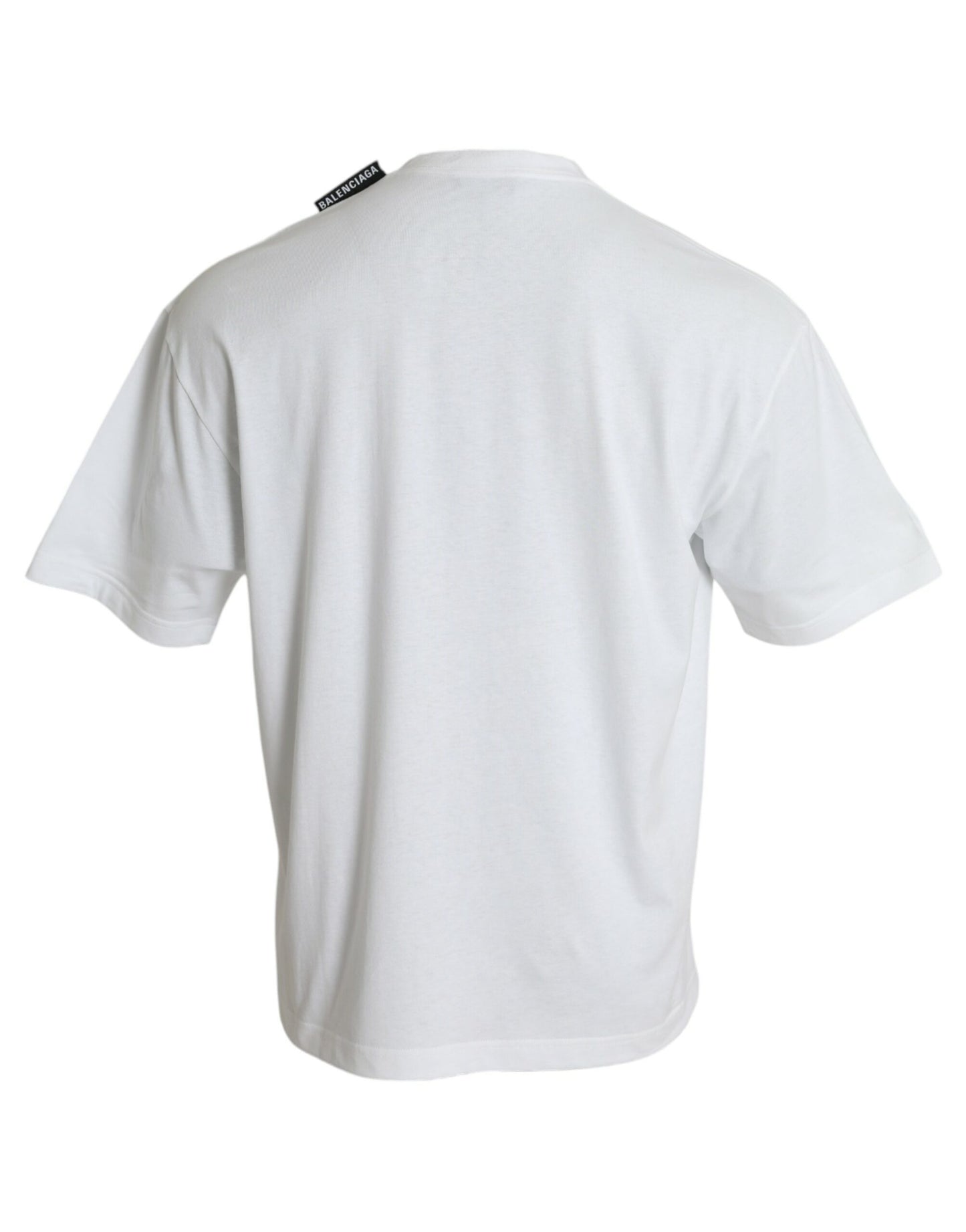 Balenciaga Off White Cotton Jersey Round Neck T-shirt - Le schmidt