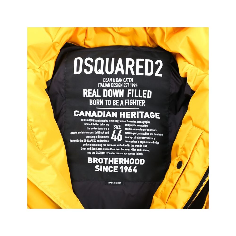 Dsquared² Yellow Nylon Men Jacket - Le schmidt