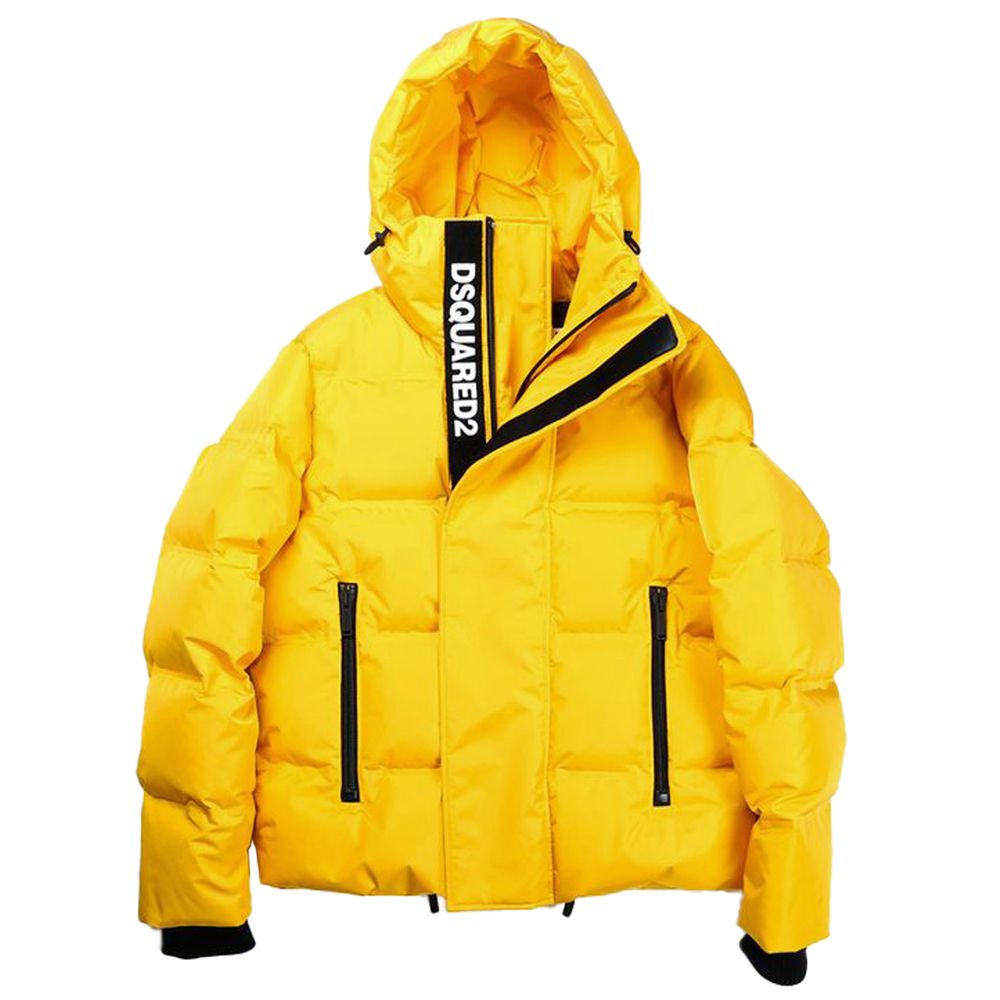 Dsquared² Yellow Nylon Men Jacket - Le schmidt