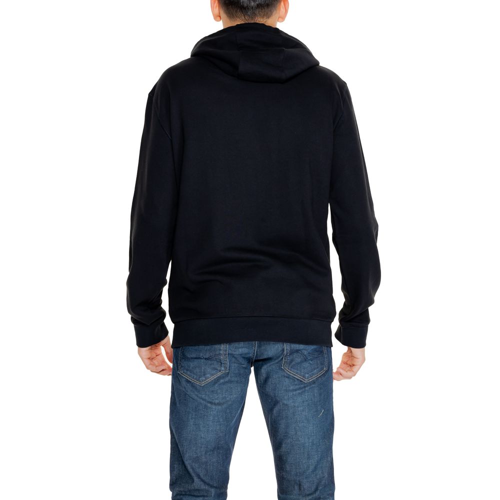 EA7 Emporio Armani Black Cotton Hoodie