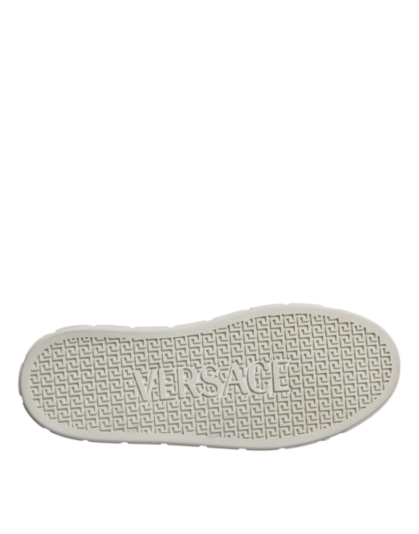 Versace White Brown Greca Print TPU Low Top Men Sneakers Shoes - Le schmidt