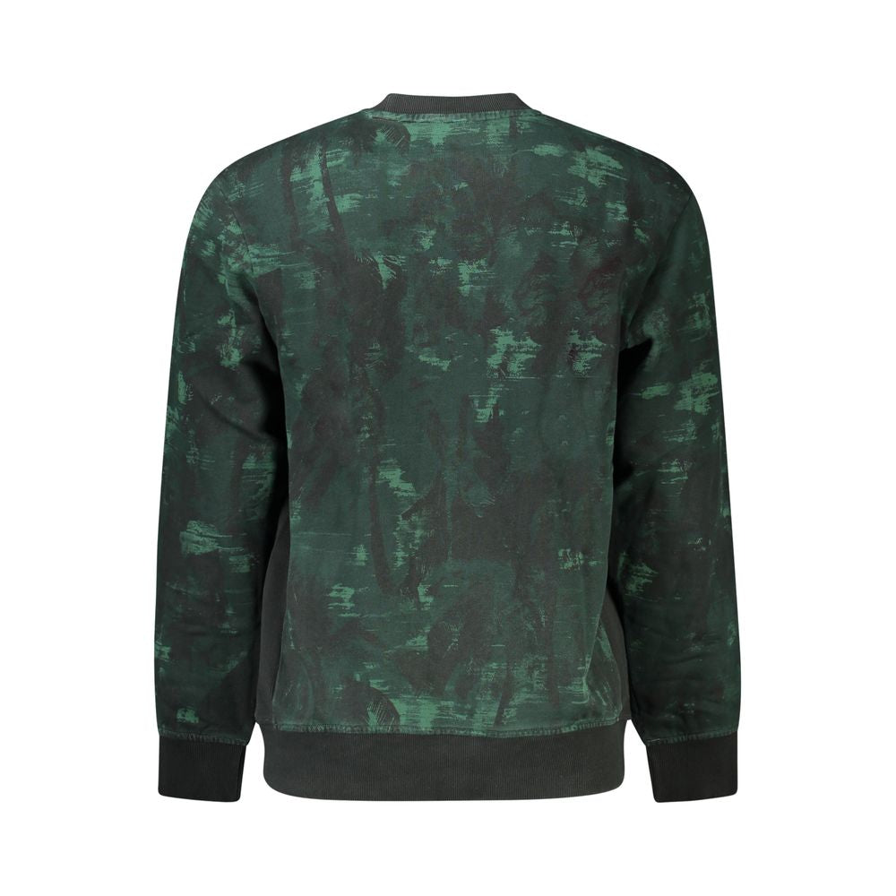 Hugo Boss Grøn Bomuld Langærmet Herre Sweatshirt Broderi