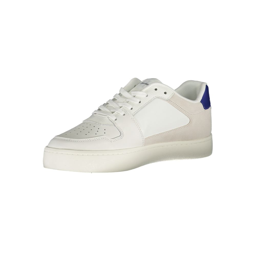 Calvin Klein Hvid Læder Herre Sneakers Genanvendt Materiale