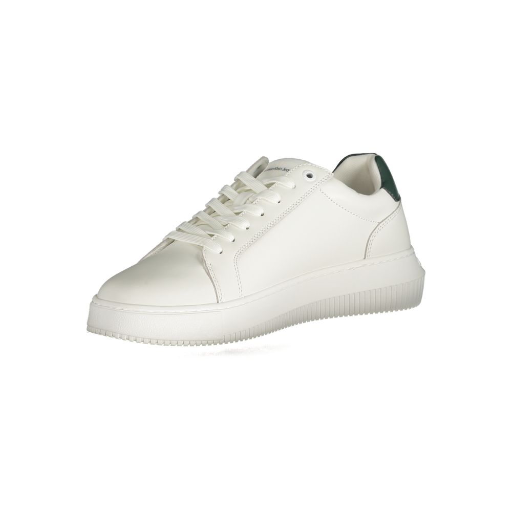 Calvin Klein Hvid Polyester Sneaker Med Print Og Logo