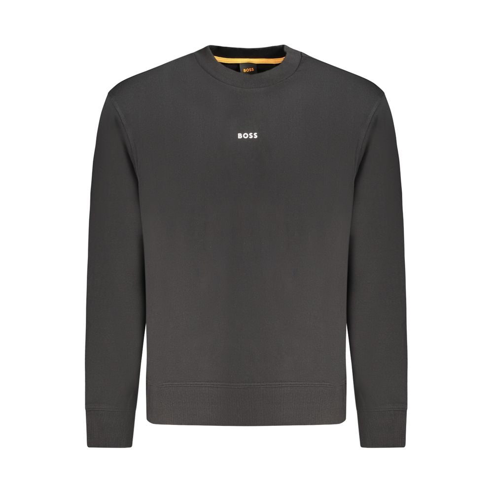 Hugo Boss Sort Bomuld Herre Trøje Med Logo Kvalitet