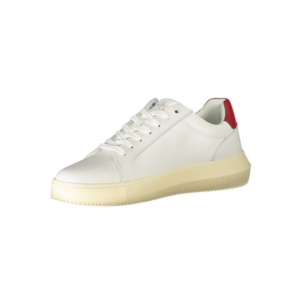 Calvin Klein Hvid Polyester Sneaker Med Print Og Logo
