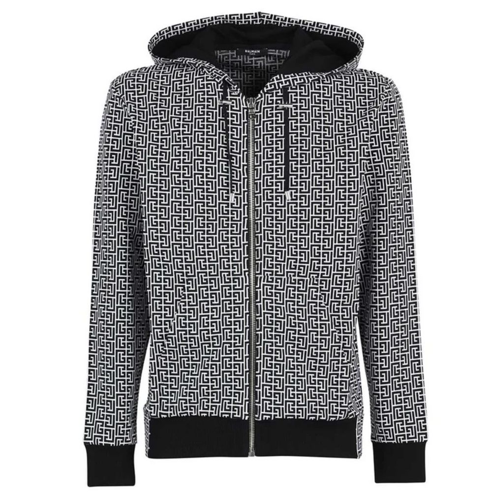 Balmain Black Cotton Men's Sweater - Le schmidt