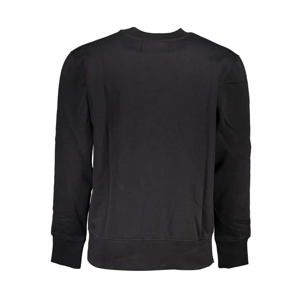 Calvin Klein Sort Bomuld Langærmet Herre Sweater Med Fleece