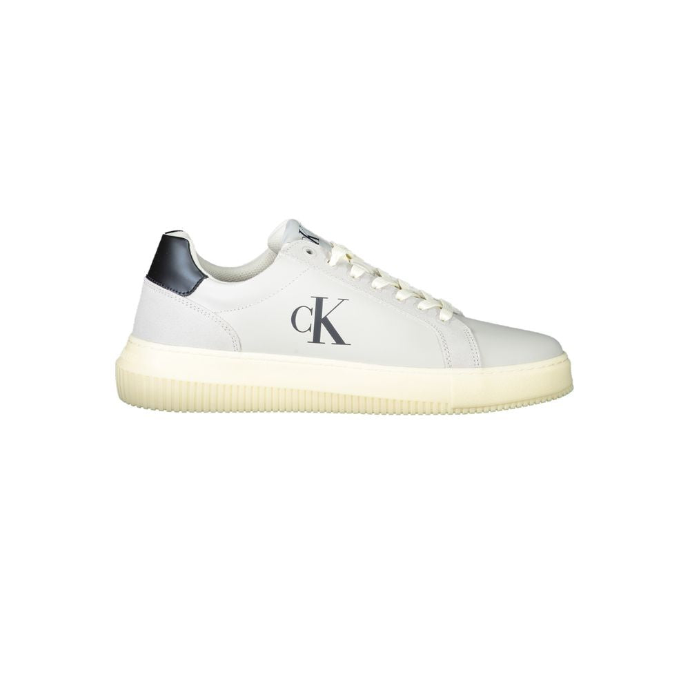 Calvin Klein Brun Læder Herre Sneakers Til Daglig Brug