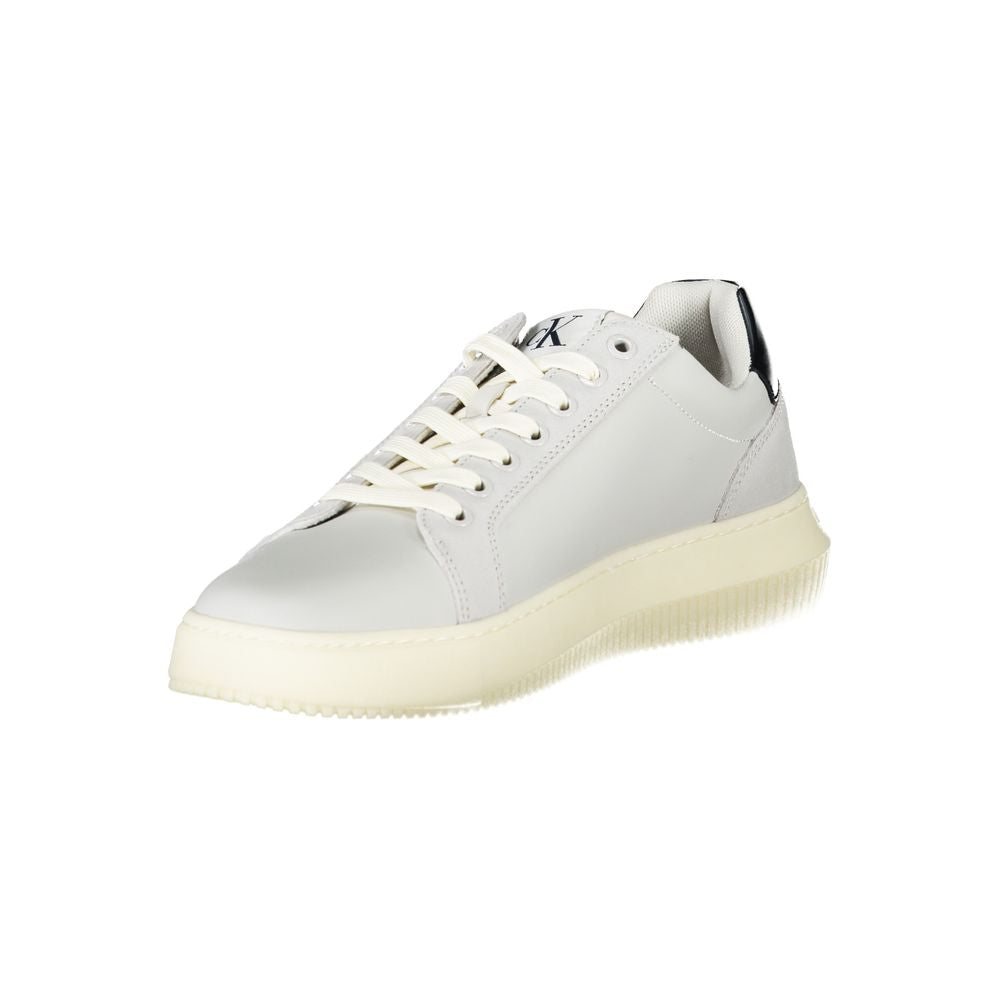 Calvin Klein Brun Læder Herre Sneakers Til Daglig Brug