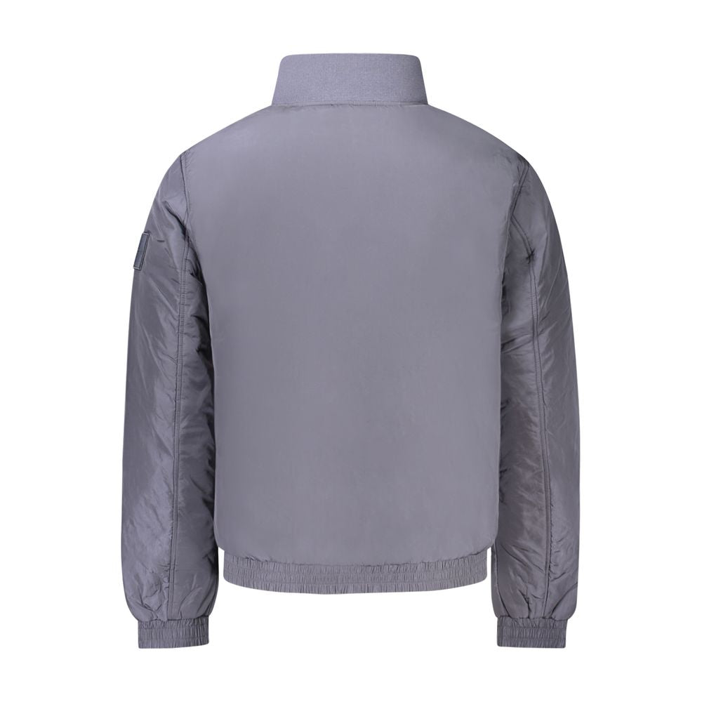 Calvin Klein Blå Polyamid Jakke Til Mænd Med Lynlås