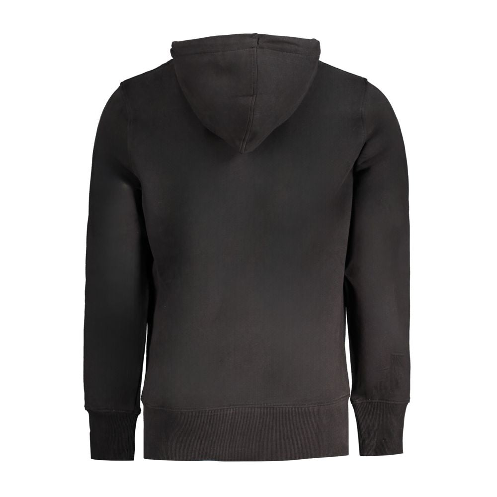 Calvin Klein Sort Bomuld Herre Hættetrøje Med Logo Tryk