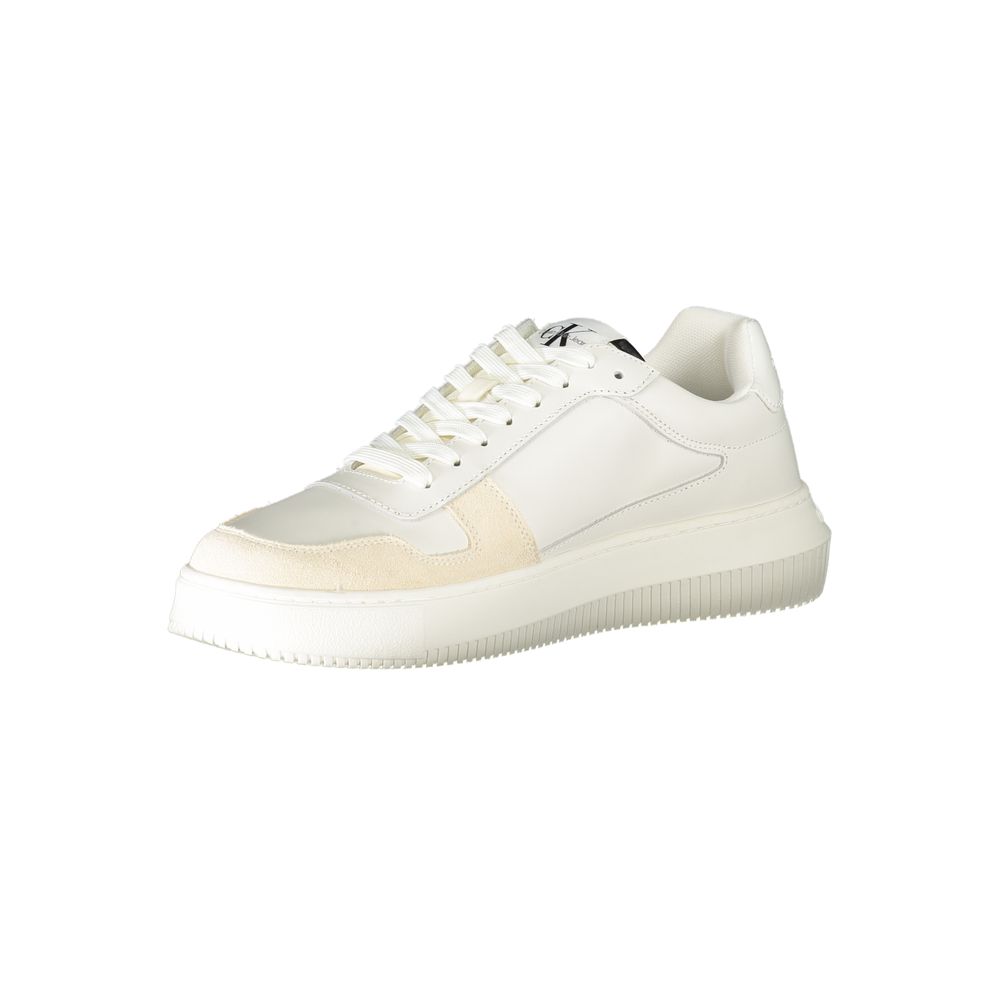 Calvin Klein Hvid Polyester Sportssko Med Kontrast Detaljer