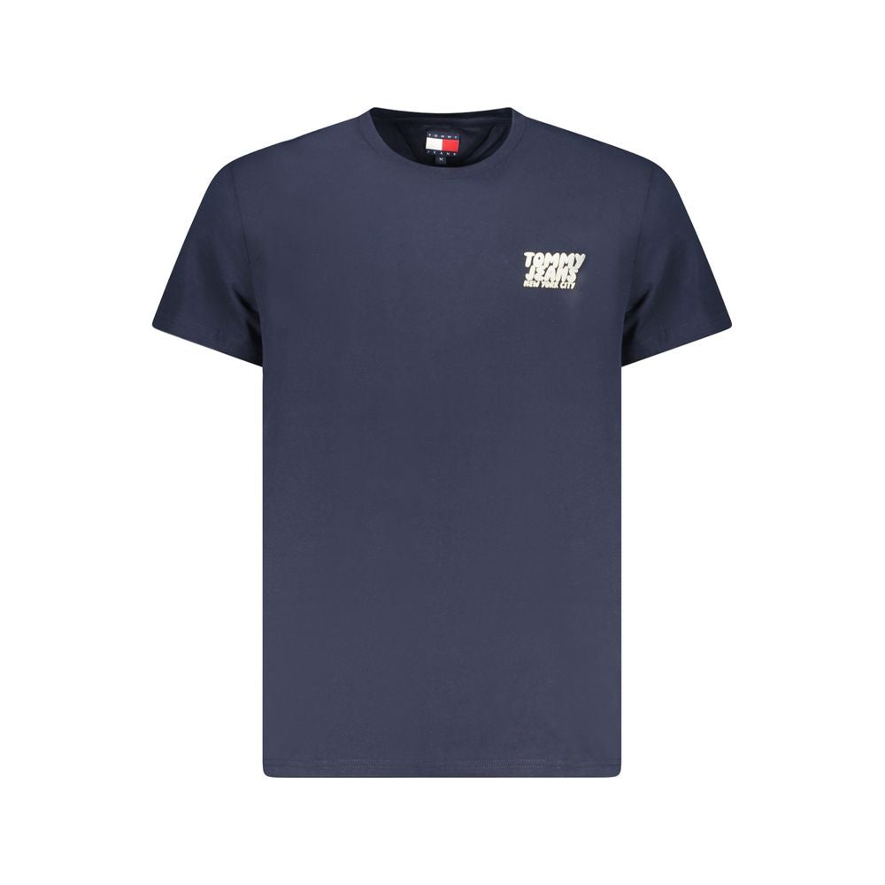 Tommy Hilfiger Blå Regenerativ Bomuld Herre T Shirt Logo