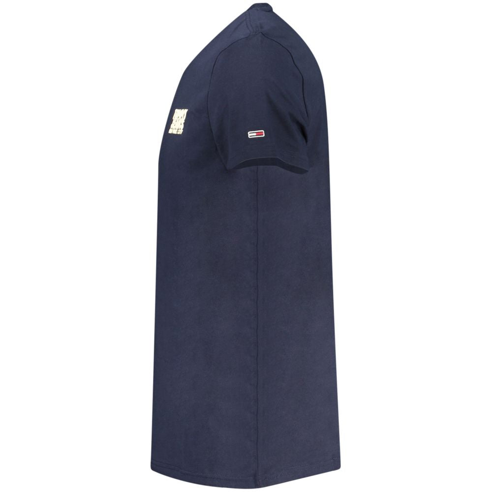 Tommy Hilfiger Blå Regenerativ Bomuld Herre T Shirt Logo