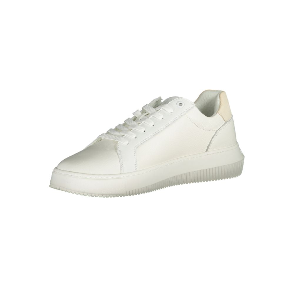 Calvin Klein Hvid Polyethylen Herre Sneakers Aftagelig Sål