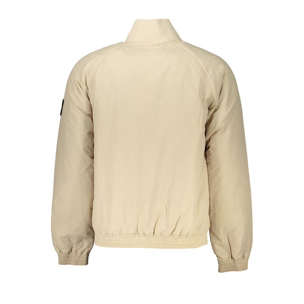 Calvin Klein Beige Polyamid Herrejakke Genanvendt Stoff