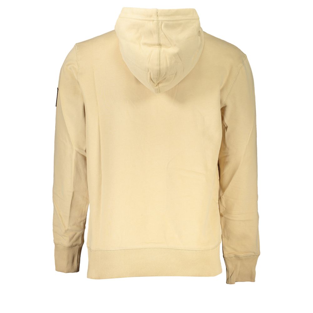 Calvin Klein Beige Bomuld Herre Trøje Med Logoapplikation