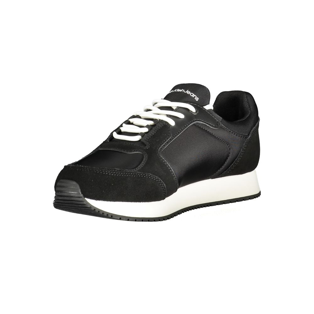 Calvin Klein Sort Polyethylen Herre Sneakers Med Logo