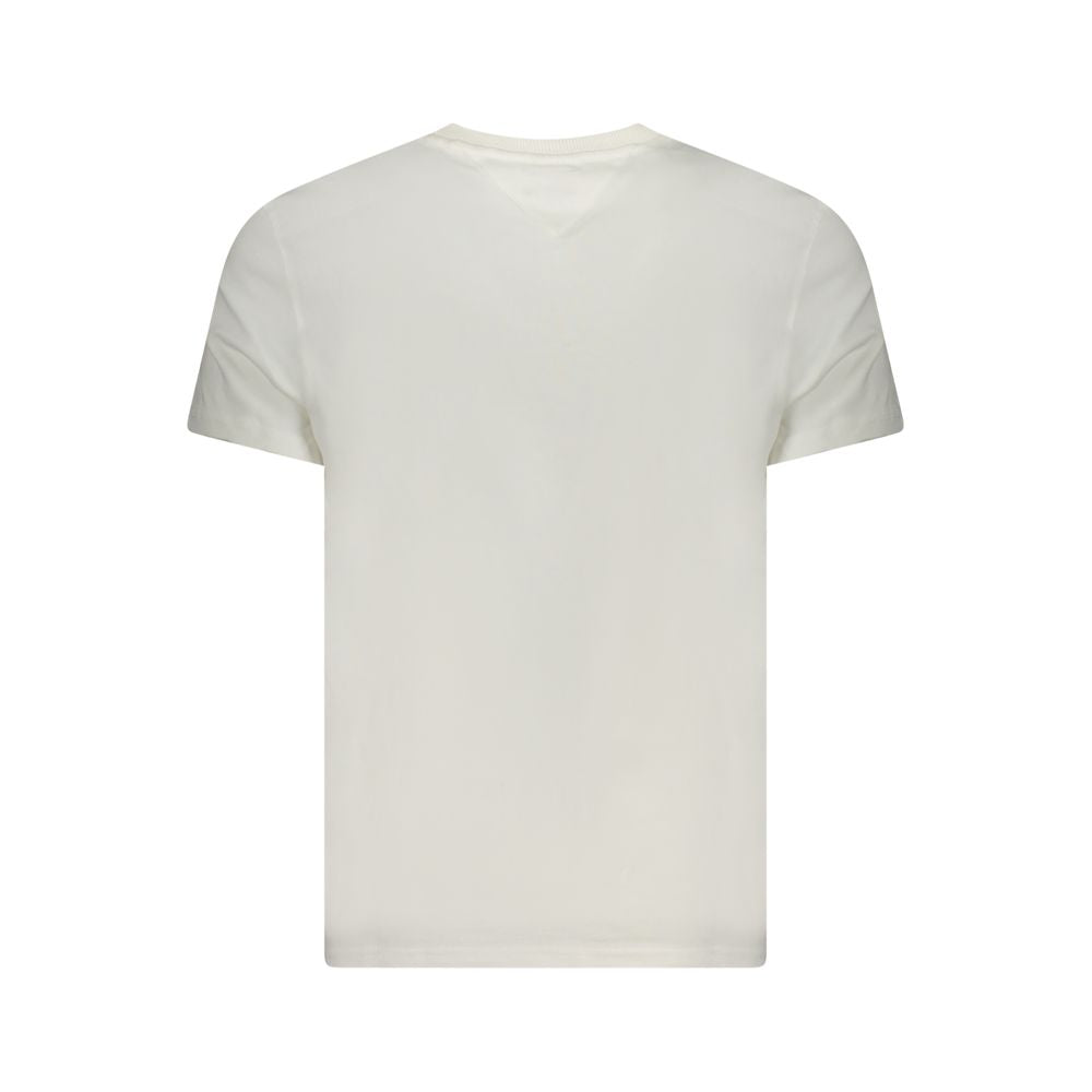 Tommy Hilfiger Hvid Bomuld Herre T Shirt Premium Kvalitet