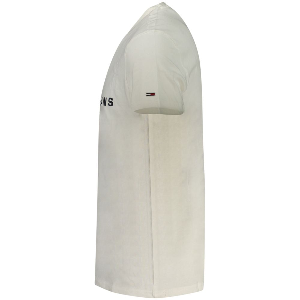 Tommy Hilfiger Hvid Bomuld Herre T Shirt Premium Kvalitet