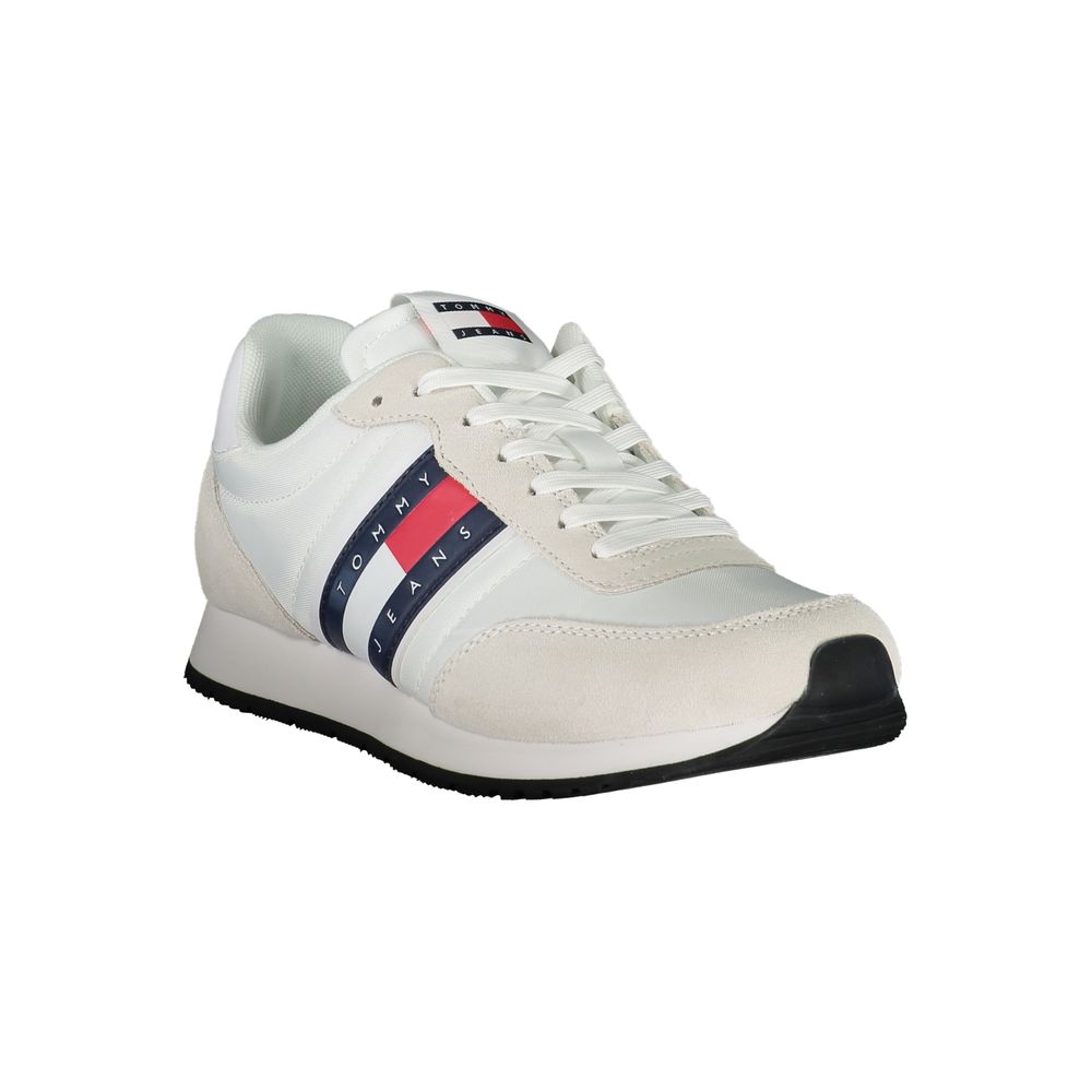 Tommy Hilfiger Sleek Hvide Sneakers Med Kontrasterende
