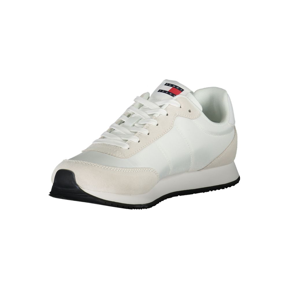 Tommy Hilfiger Sleek Hvide Sneakers Med Kontrasterende
