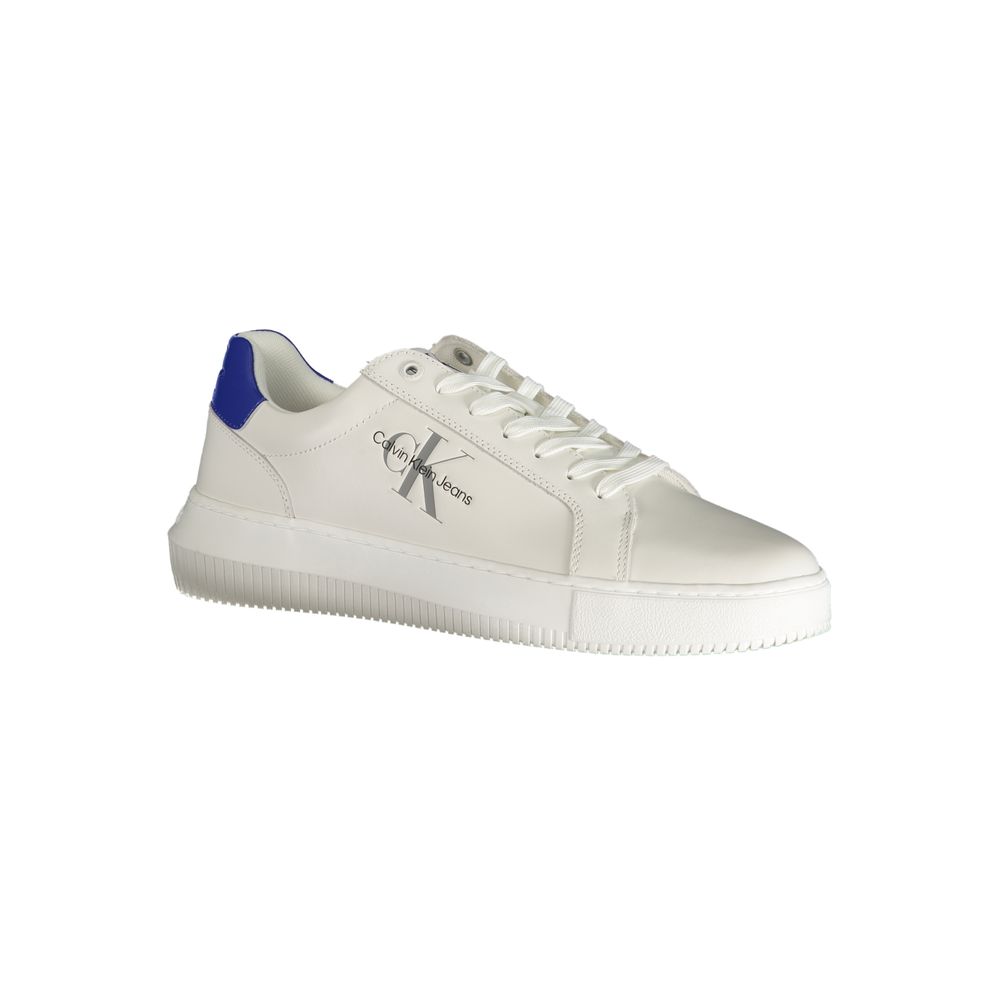 Calvin Klein Hvid Polyester Sneaker Med Print Og Logo