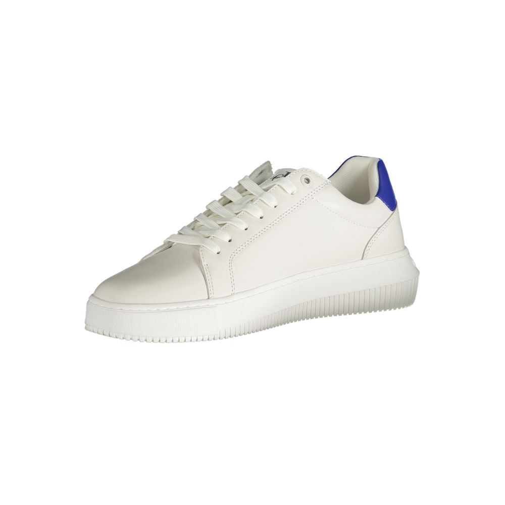 Calvin Klein Hvid Polyester Sneaker Med Print Og Logo
