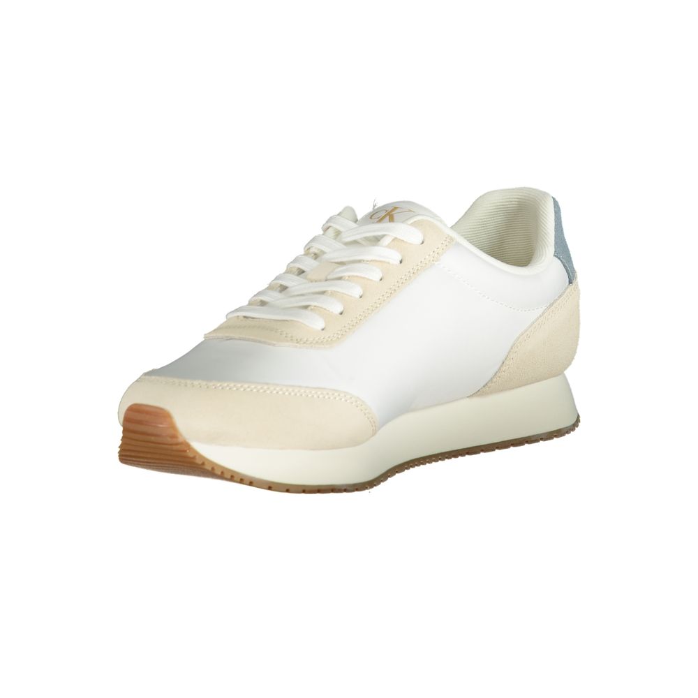 Calvin Klein Hvid Polyester Herre Sneakers Komfort Pasform
