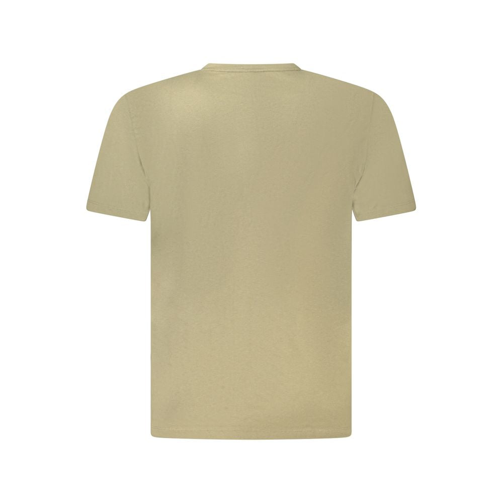 Hugo Boss Grøn Bomuld Herre Tshirt Med Broderi Og Logo