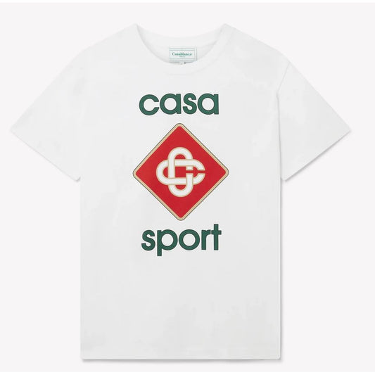 Casablanca White Cotton T-Shirt - Le schmidt