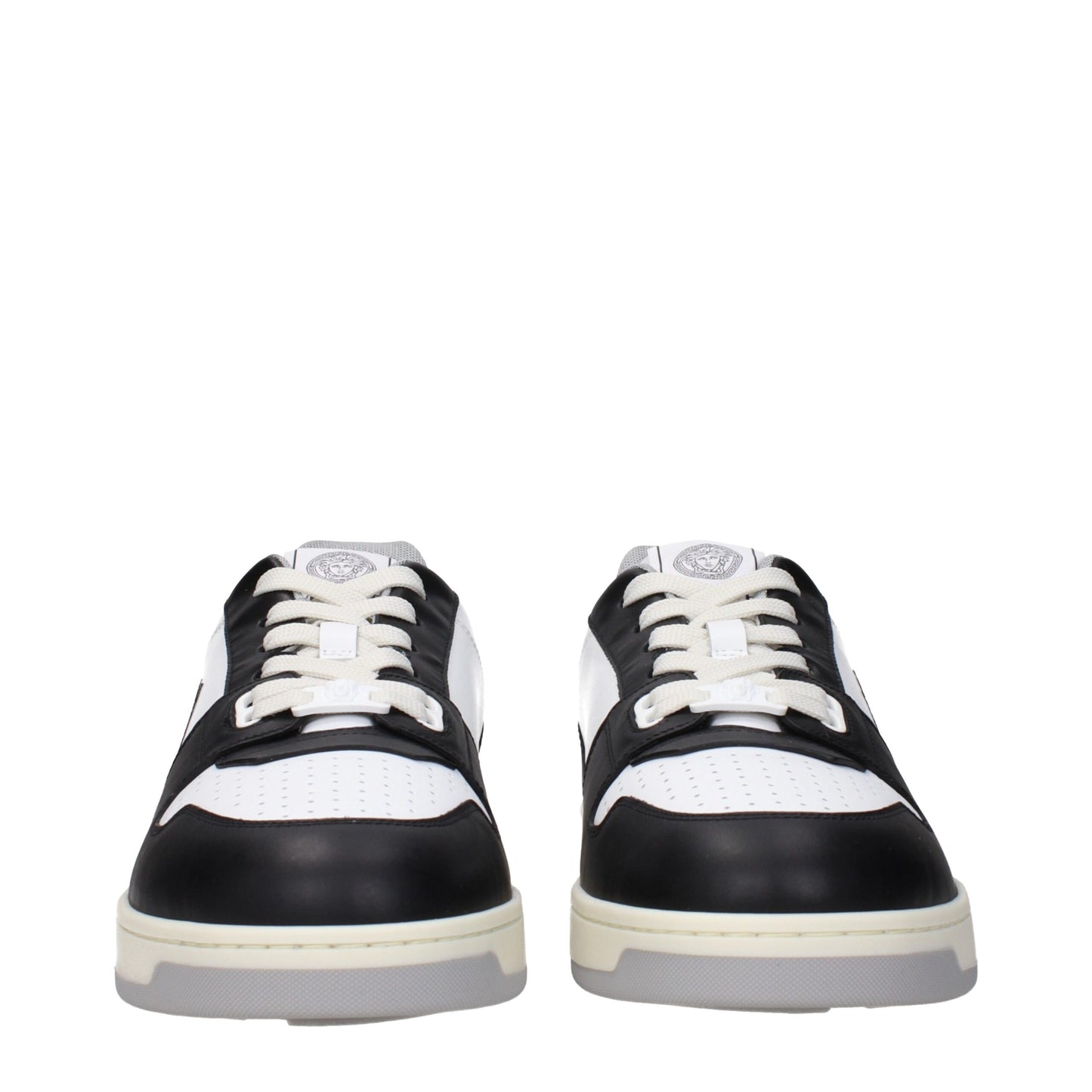 Versace White Leather Low Top Sneakers