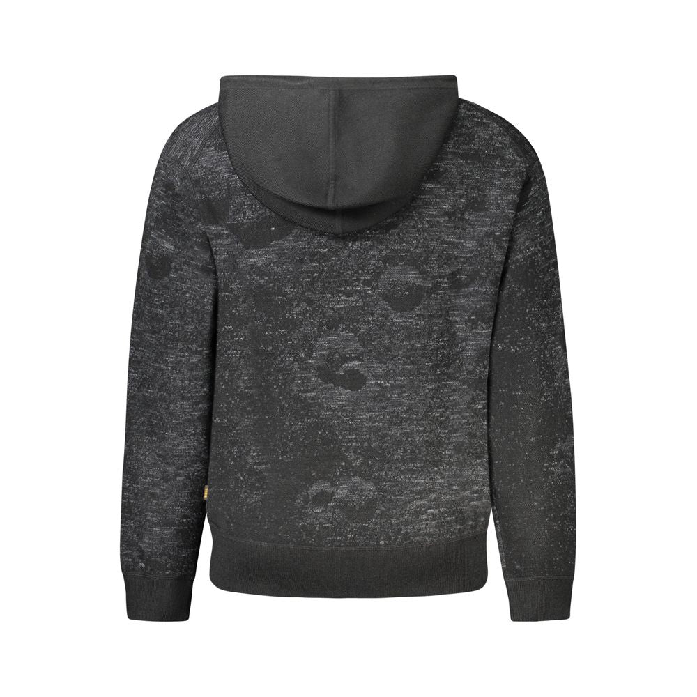 Hugo Boss Sort Uld Hættetrøje Med Kontrast Detaljer Logo