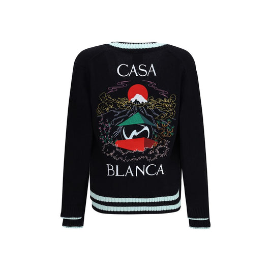 Casablanca Merino Wool embroidered Cardigan - Le schmidt