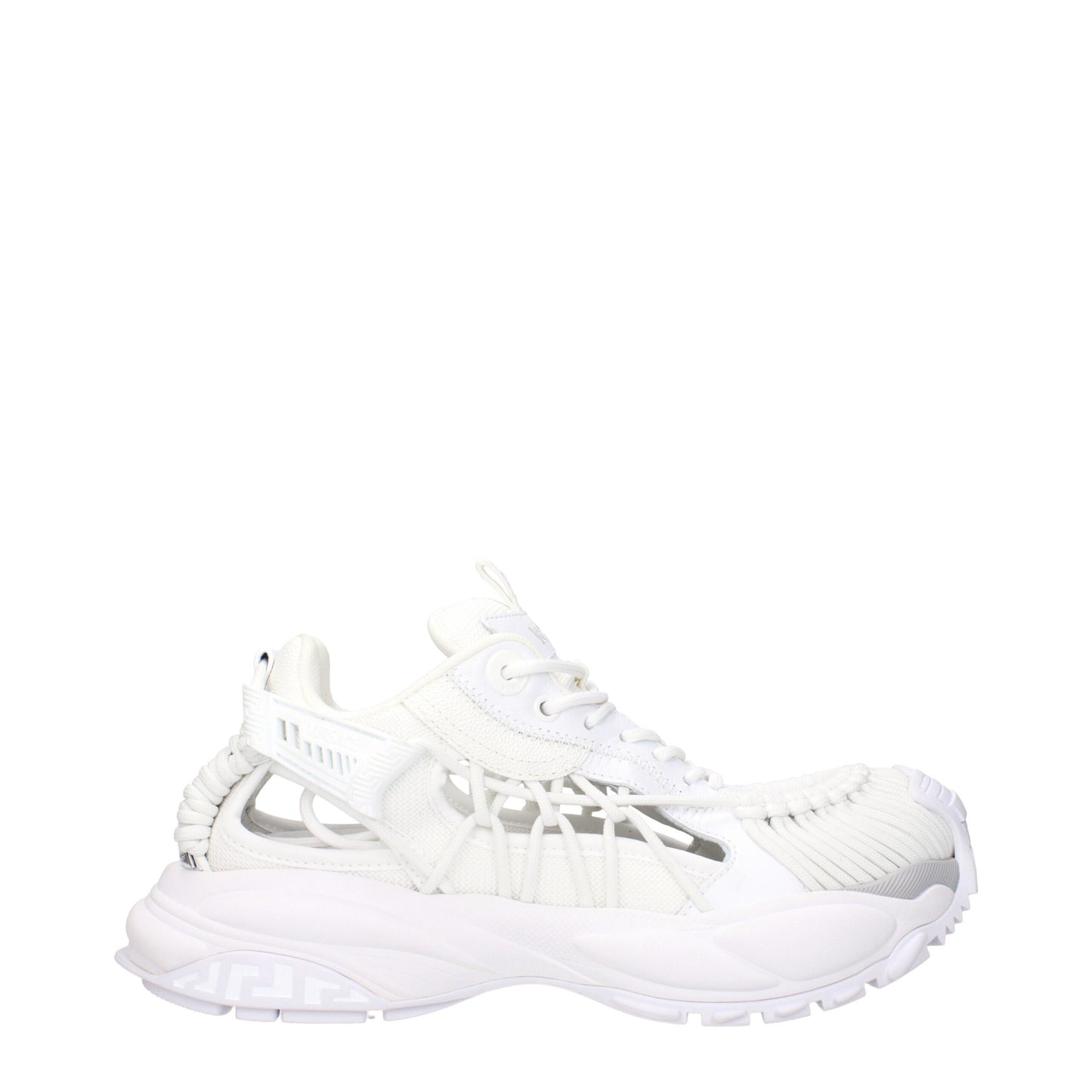 Versace Hvid Læder Atletiske Sneakers Casual Stil Sko