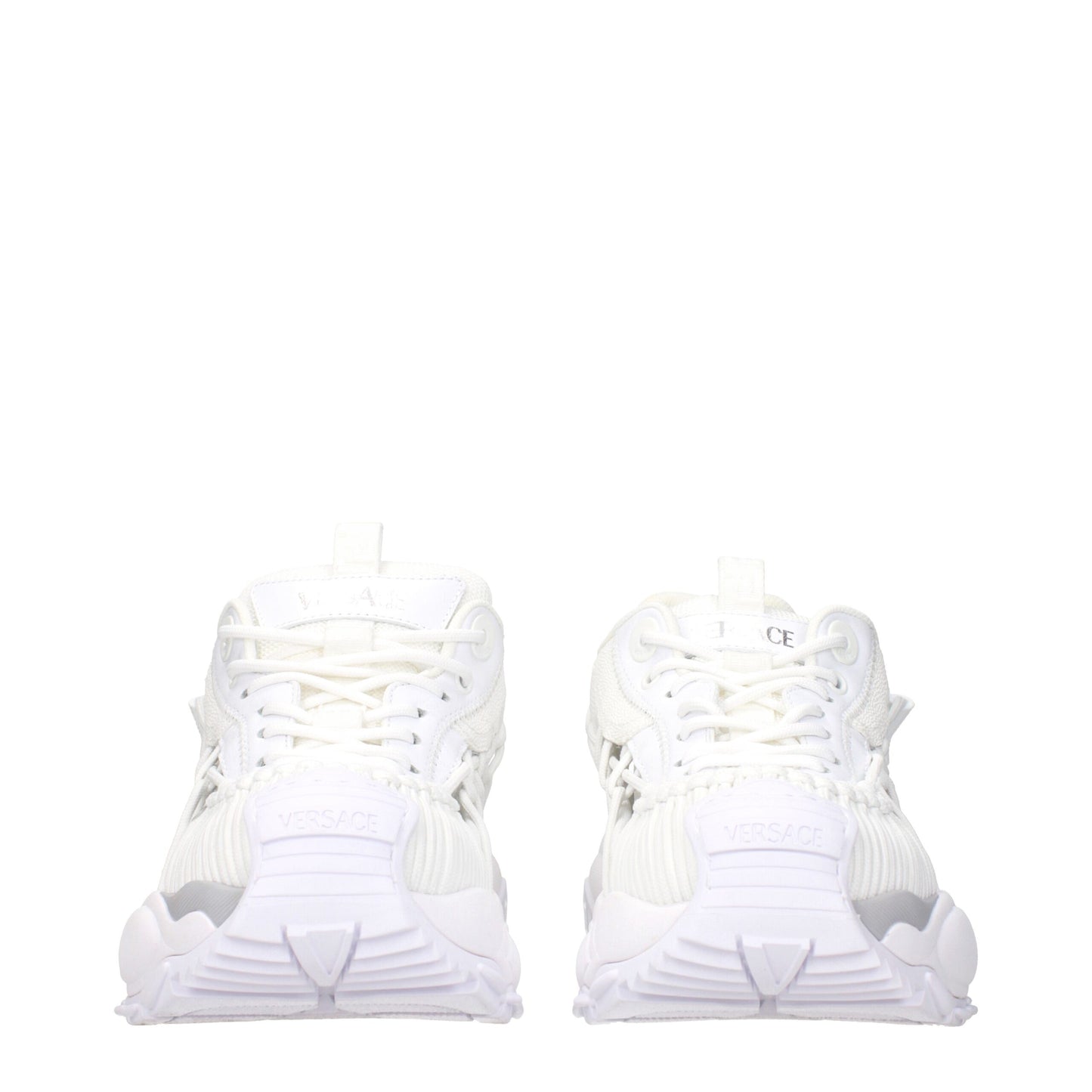 Versace Hvid Læder Atletiske Sneakers Casual Stil Sko