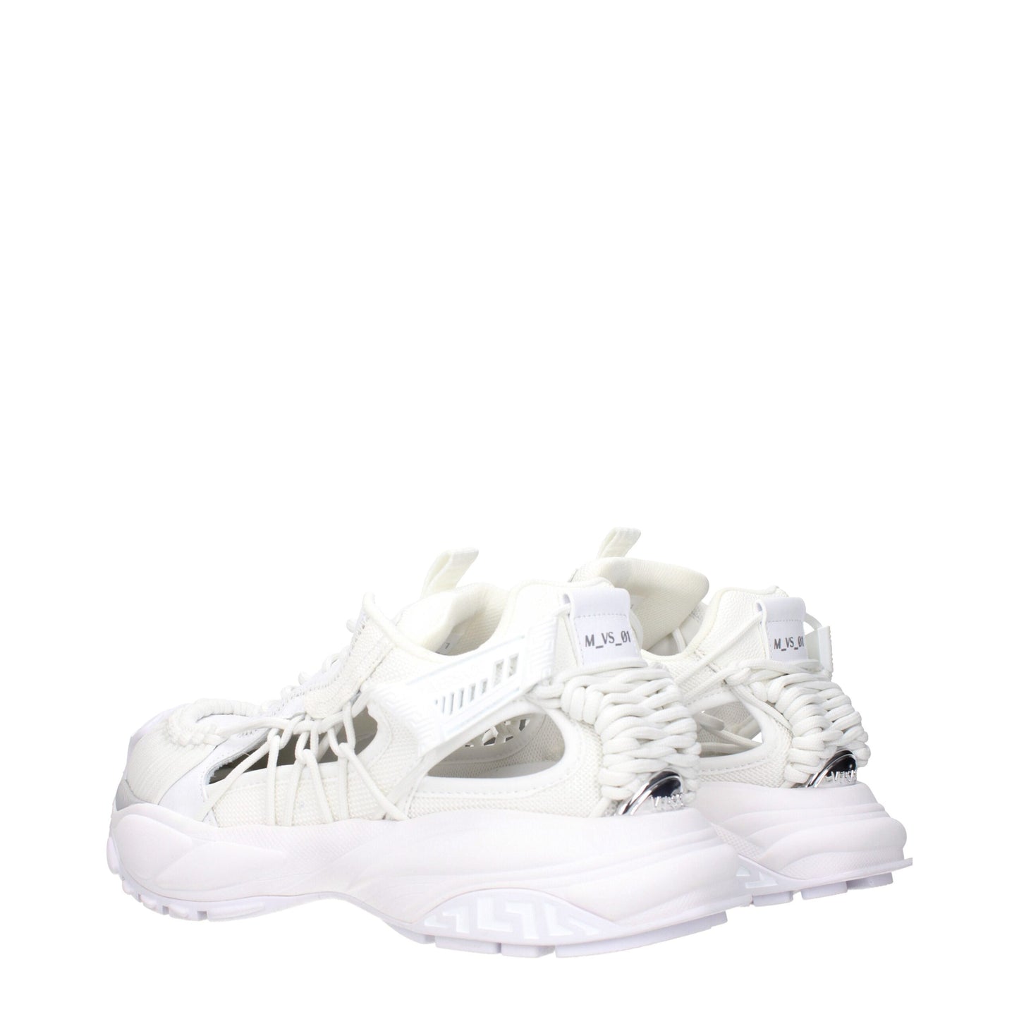Versace Hvid Læder Atletiske Sneakers Casual Stil Sko