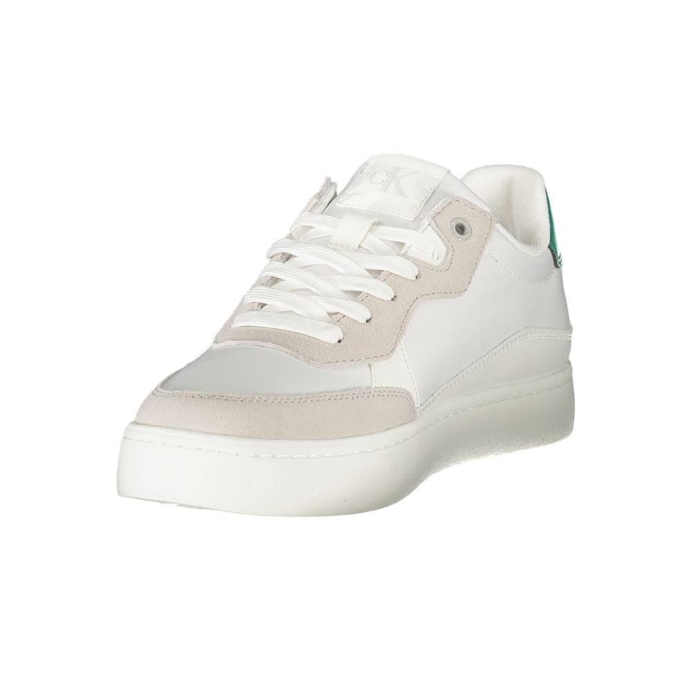 Calvin Klein Hvid Læder Herresneaker Med Aftagelig Fodsål