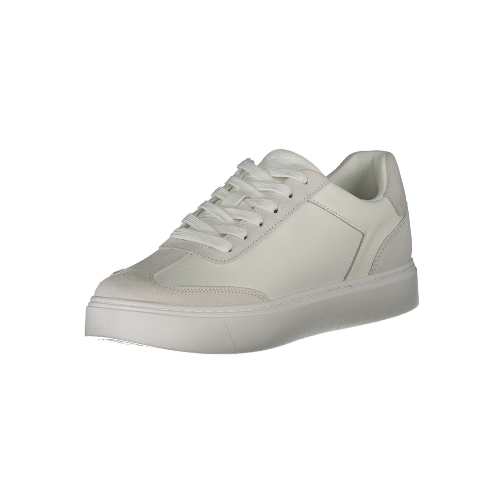 Calvin Klein Hvid Læder Herre Sneakers Komfort Stil