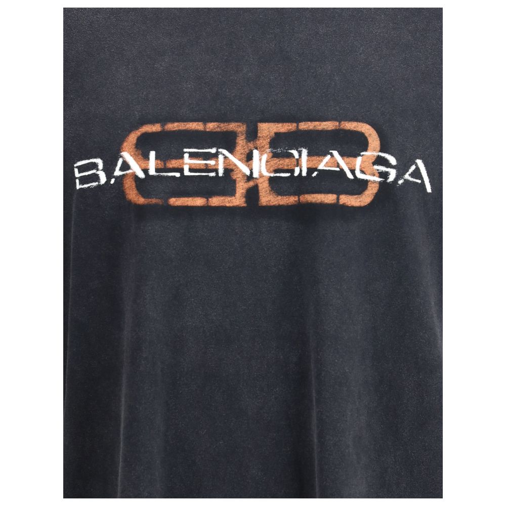 Balenciaga Logo T Shirt Med Bomuld Og Komfort Passform