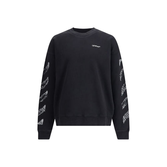 Off-White Black Cotton Sweatshirt