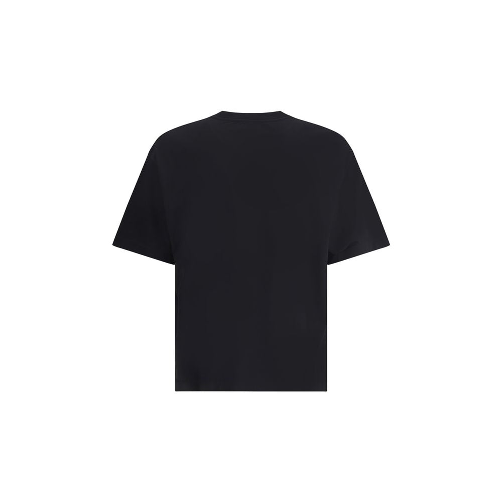 Off White Sort Bomuld Tshirt Med Fronttekst Og Logo Premium