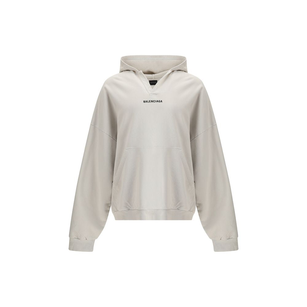 Balenciaga Hoodie Med Logo Og Reflekterende Detaljer
