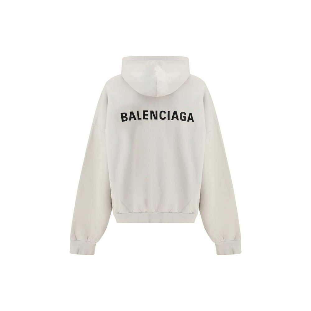 Balenciaga Hoodie Med Logo Og Reflekterende Detaljer