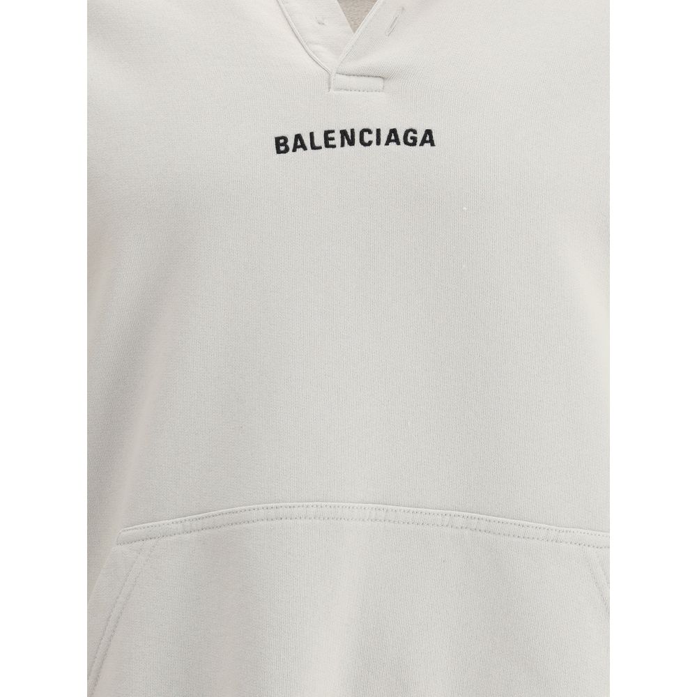 Balenciaga Hoodie Med Logo Og Reflekterende Detaljer