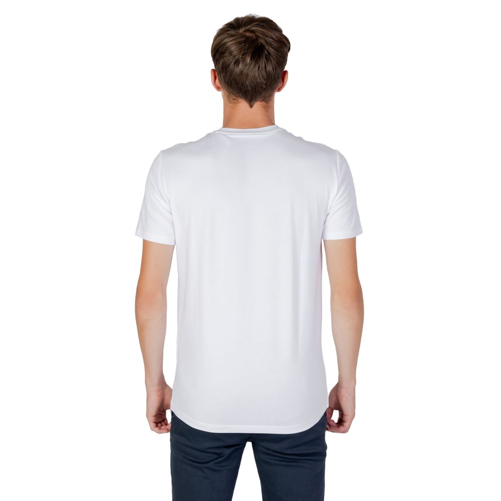 Armani Exchange Hvid Bomuld T Shirt Med Logo Til Herrer