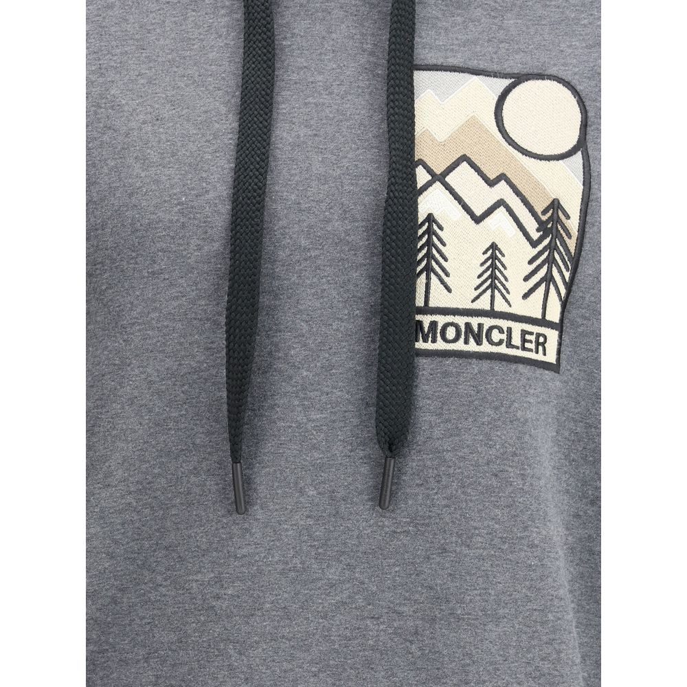 Moncler Grenoble Bjerglogo Hættetrøje Justerbar Hætte Logo